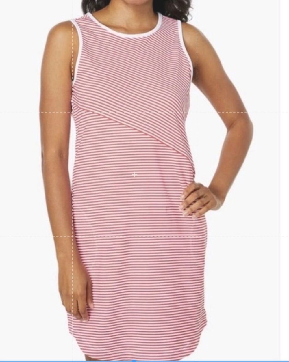 Tommy Bahama IslandZone Striped Sleeveless Dress Size Large Red White
